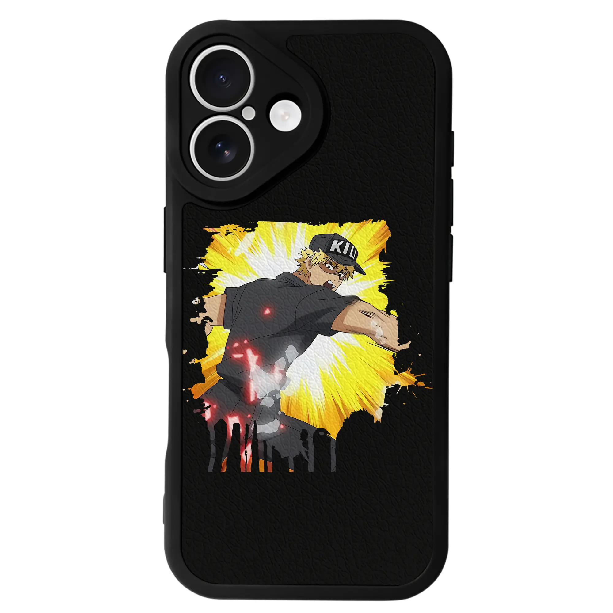 はたらく細胞 グッズ,キラーT細胞 - IPhone 16シリーズ対応 ・ シリコンスマホケース ・ レザー調 ・ 高精度フィット ・ 耐衝撃 ・ ワイヤレス充電対応 ・ 精密カット